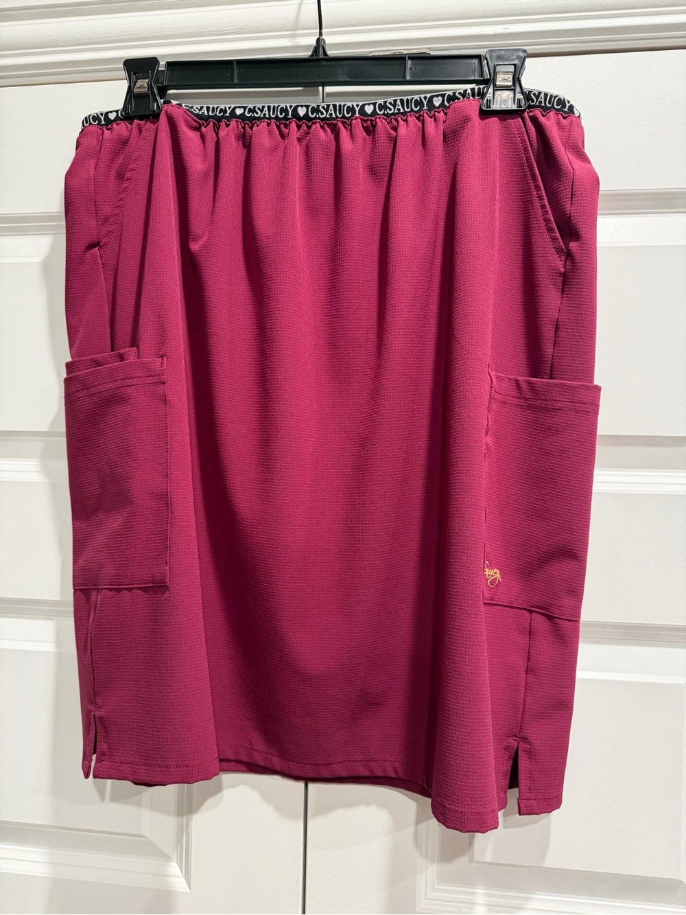 C Saucy Scrub Skirt in Berry Pink